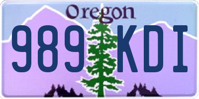OR license plate 989KDI