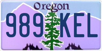 OR license plate 989KEL