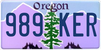 OR license plate 989KER