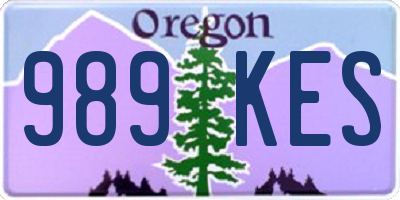 OR license plate 989KES