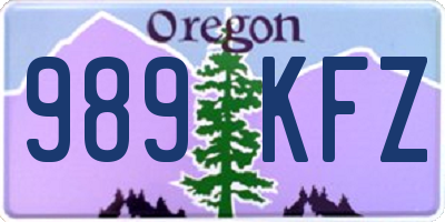 OR license plate 989KFZ