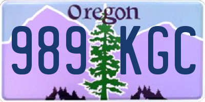 OR license plate 989KGC