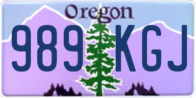 OR license plate 989KGJ