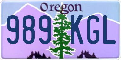 OR license plate 989KGL