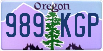 OR license plate 989KGP