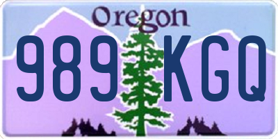 OR license plate 989KGQ