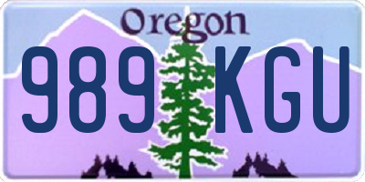 OR license plate 989KGU