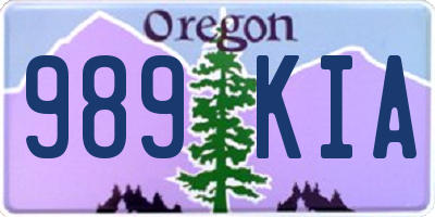 OR license plate 989KIA