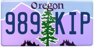 OR license plate 989KIP