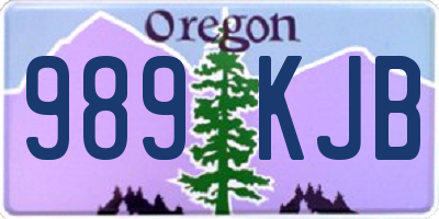 OR license plate 989KJB