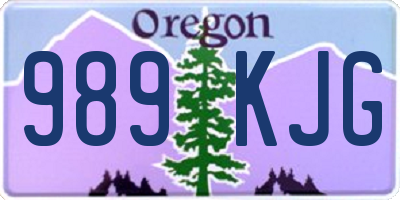 OR license plate 989KJG