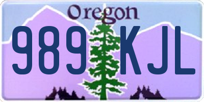 OR license plate 989KJL