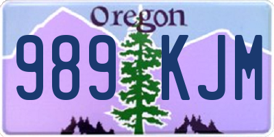 OR license plate 989KJM
