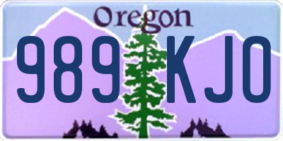 OR license plate 989KJO