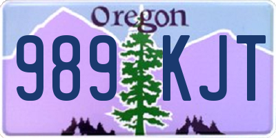 OR license plate 989KJT