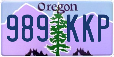 OR license plate 989KKP