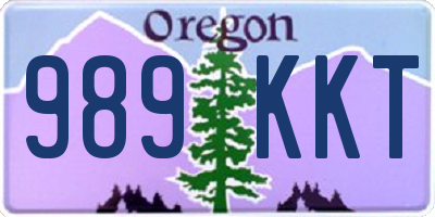 OR license plate 989KKT