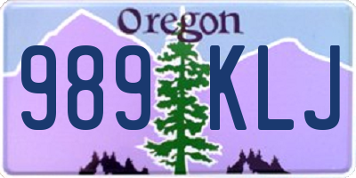 OR license plate 989KLJ
