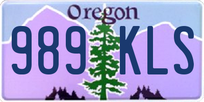 OR license plate 989KLS