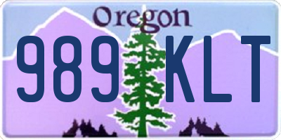 OR license plate 989KLT