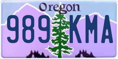 OR license plate 989KMA