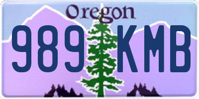 OR license plate 989KMB