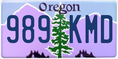 OR license plate 989KMD