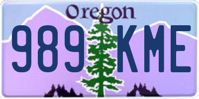 OR license plate 989KME