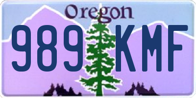 OR license plate 989KMF