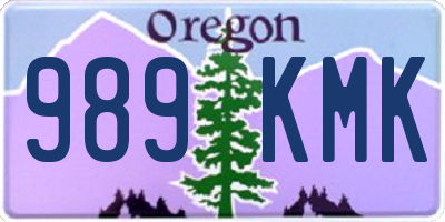 OR license plate 989KMK