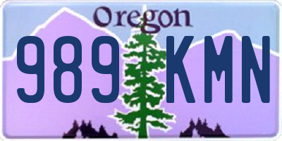 OR license plate 989KMN