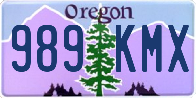 OR license plate 989KMX