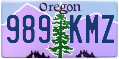OR license plate 989KMZ