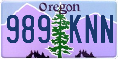 OR license plate 989KNN