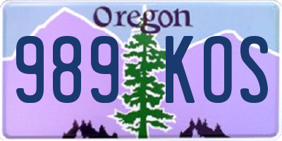 OR license plate 989KOS