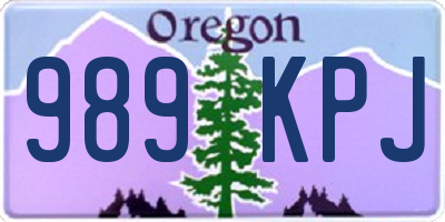 OR license plate 989KPJ