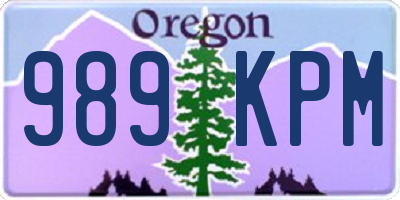 OR license plate 989KPM