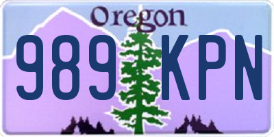 OR license plate 989KPN