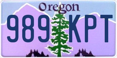 OR license plate 989KPT