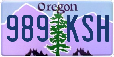 OR license plate 989KSH