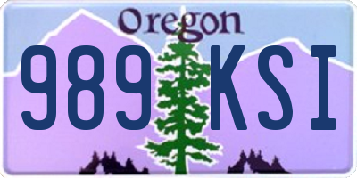 OR license plate 989KSI