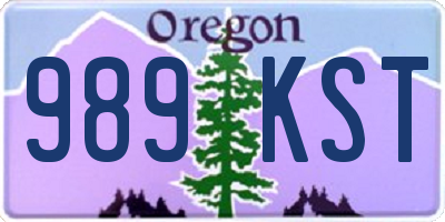 OR license plate 989KST