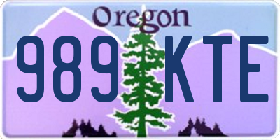 OR license plate 989KTE