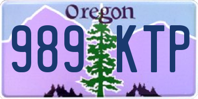 OR license plate 989KTP