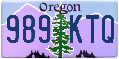 OR license plate 989KTQ