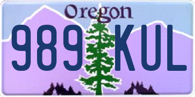 OR license plate 989KUL