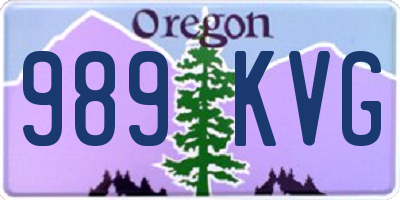 OR license plate 989KVG
