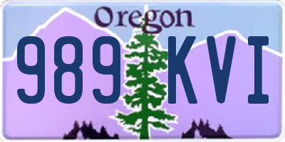 OR license plate 989KVI
