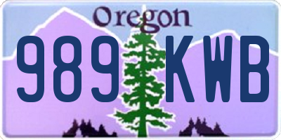OR license plate 989KWB