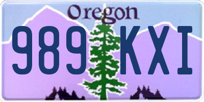 OR license plate 989KXI